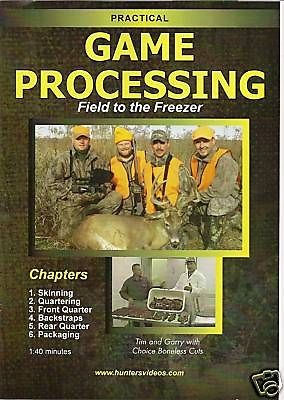 Deer Game Processing and Butchering Hunting Video DVD