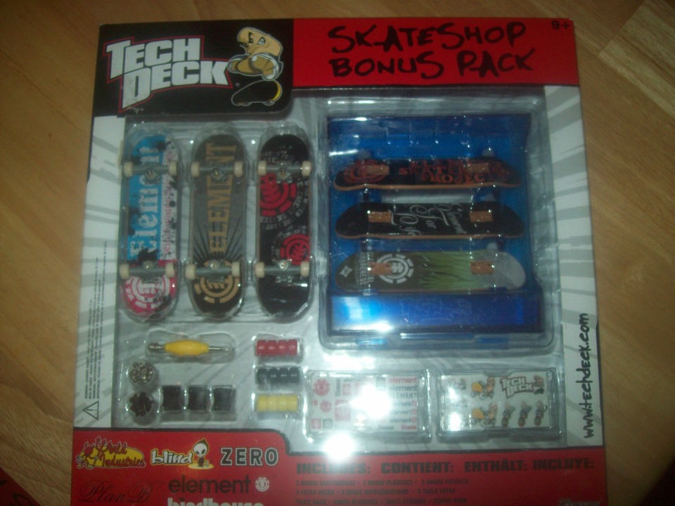 SUPER RARE* Element Skateshop Bonus 6 pack tech deck fingerboards 