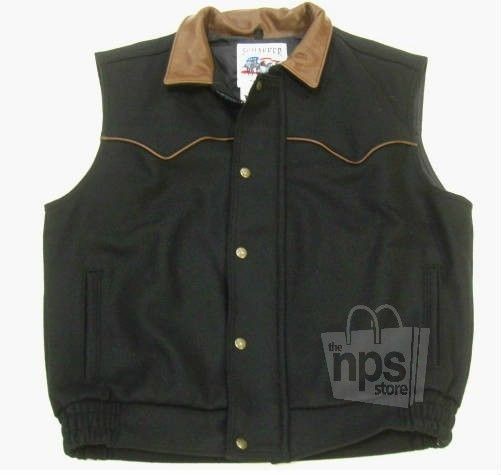 Schaefer Black Wool Competitor Western Riding Vest LARGE New