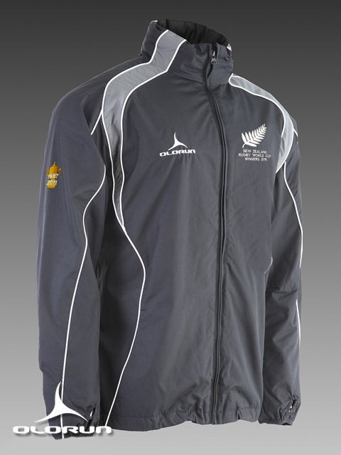 New Zealand All Blacks Rugby World Cup Winners Showerproof Jacket XS 