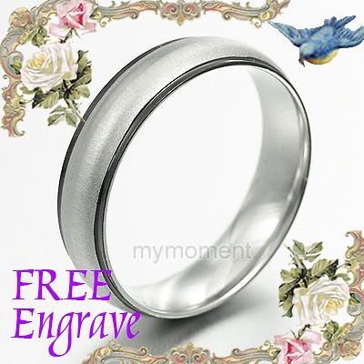   Black Wedding Engagement Anniversary Bands Titanium Couple Ring