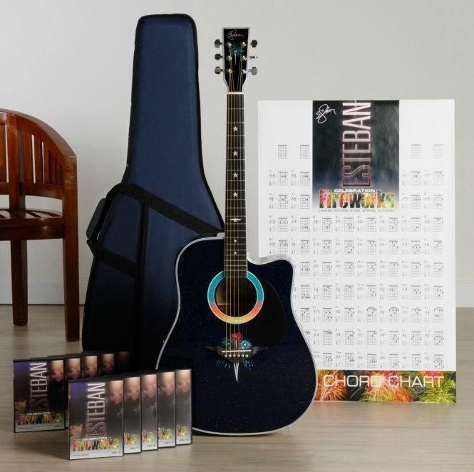 ESTEBAN FIREWORKS CELEBRATION 30 PIECE STEEL STRING GUITAR PKG CASE 