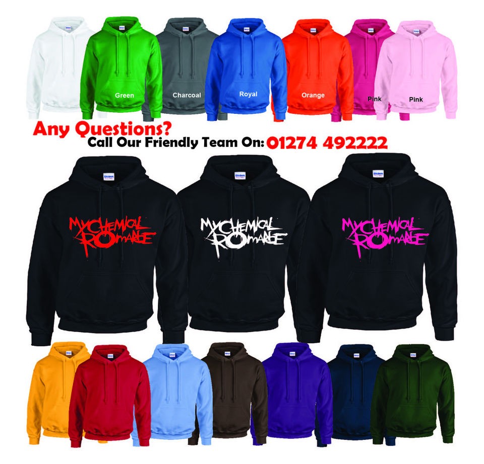   Romance inspired Hoodie Hoody Unisex   Emo Alternative Music Top