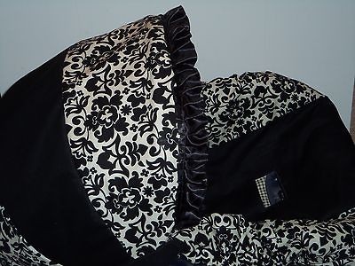 damask black white INFANT BABY CAR SEAT COVER GRACO