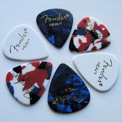 Fender HEAVY Guitar PICKs RED/WH/Black Plectrums DREAM set Free 