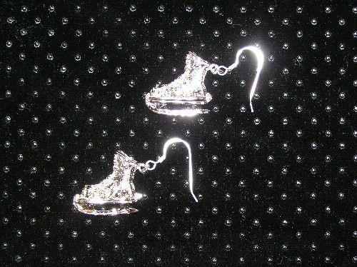 Ice figure skate pair earrings NEW skating boot  skating