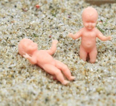 Mini Babies 3/4 Plastic Doll Figures  Set of 100