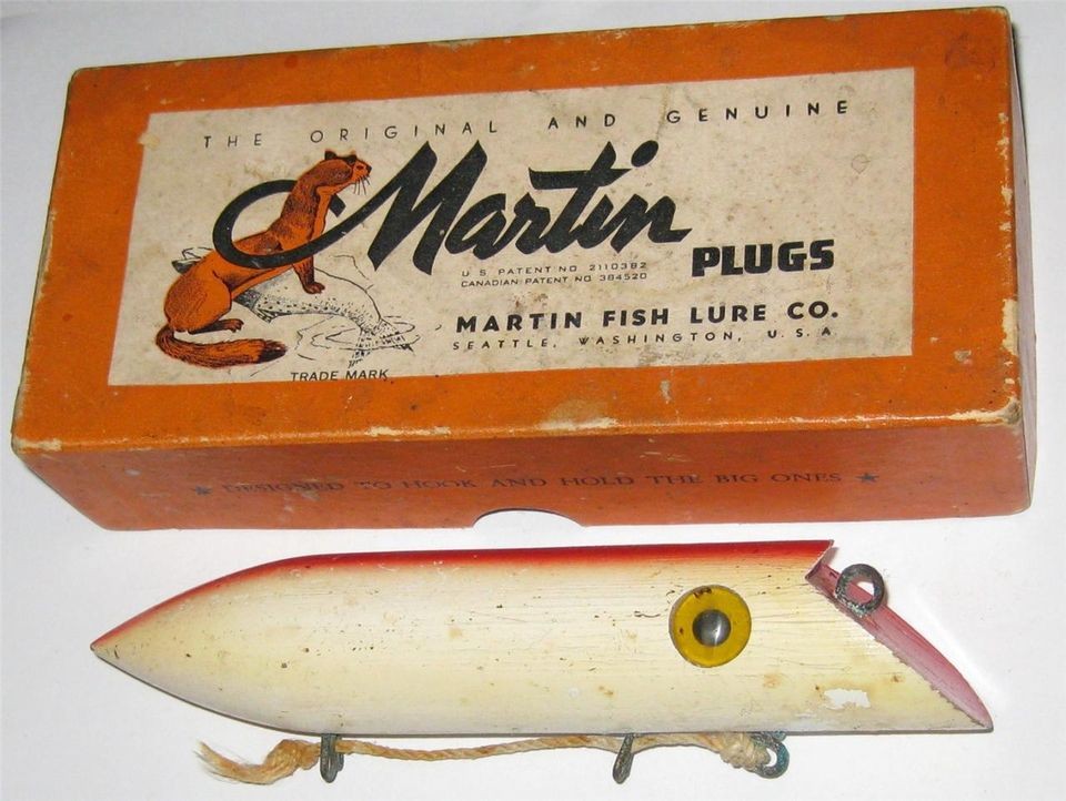 MARTIN SALMON PLUG 6 WOOD LURE IN BOX