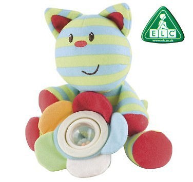 infant baby toddler Soft Stuffed Blossom Farm Whiskers Cat Spinner 