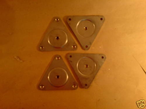 Leg Flanges for Wurlitzer 200s E Piano (in Stainless)