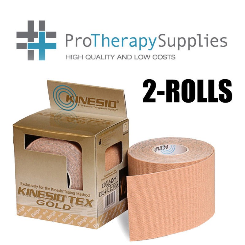 Kinesio Tex Gold Tape 2x16.4 (2 ROLLS) Fitness Muscle