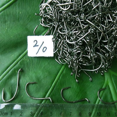 50pcs Bulk Lot Sharpened Octopus Suicide fishing hooks Szie 2/0