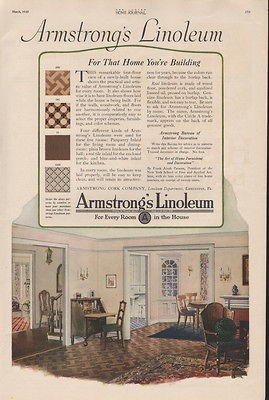 FA 1920 ARMSTRONG LINOLEUM HOME DECOR FLOORING HOUSE STYLE