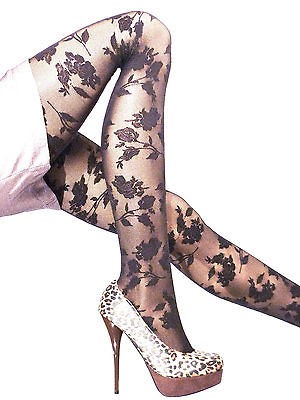 Lace Poet Rose Pattern Pantyhose/Tigh​ts/Leg Warmer