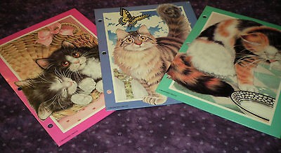 Vtg 1990s Mead Trapper Keeper Folder Lot of 3 Sophisticats Folders 