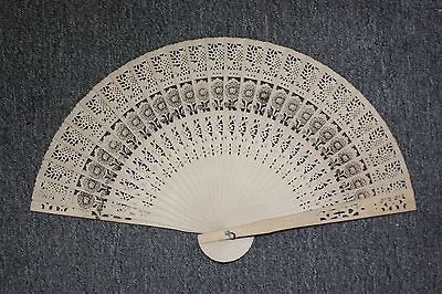 Chinese Japanese folding Fan Flower Bamboo Hand  U.S. Seller