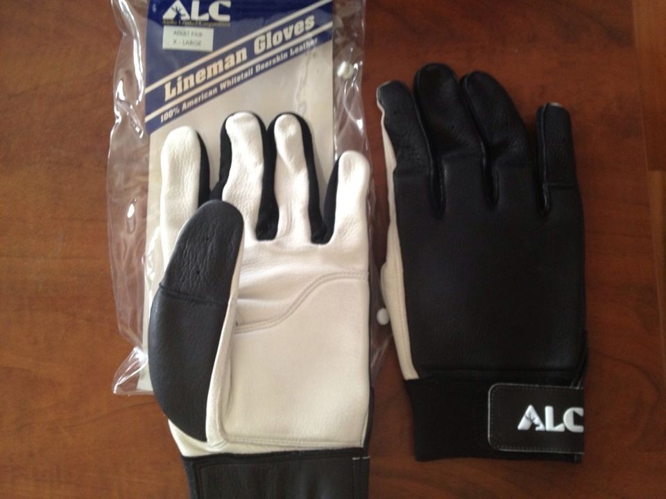 Lineman Linesman Football Gloves Deerskin Leather NEW