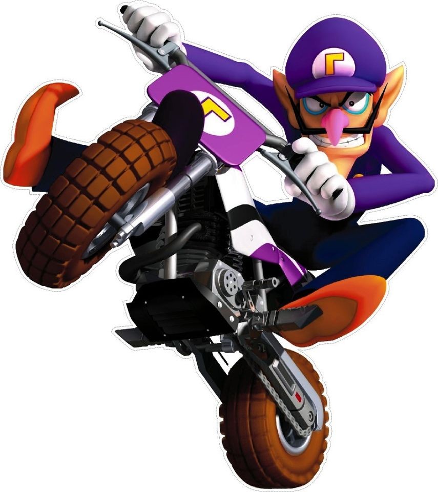 016 SUPER MARIO WALUIGI MOTORBIKE WALL MURAL SET STICKER MARIO KART7 