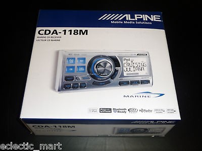 ALPINE CDA 118M MARINE BOAT CD//IPOD/​USB RECEIVER CDA118M