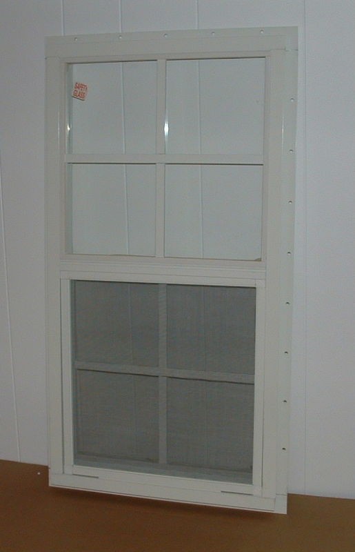   Windows 14 x 27 White Flush #SW1427FW, Safety Glass, Garden Shed