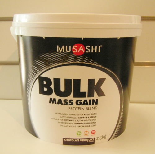 MUSASHI BULK Mass Gain Protein Powder 2.5kg Chocolate