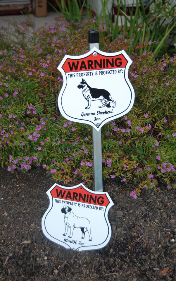 Inch Security Aluminum Dog Signs   Schnauzer to Tibetan Terrier 