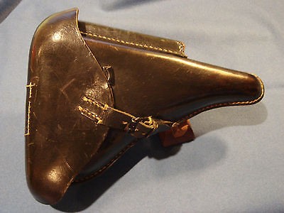 GERMAN WW2 ORIGINAL 1942 LUGER HOLSTER RARE MAKER MINT EXAMPLE