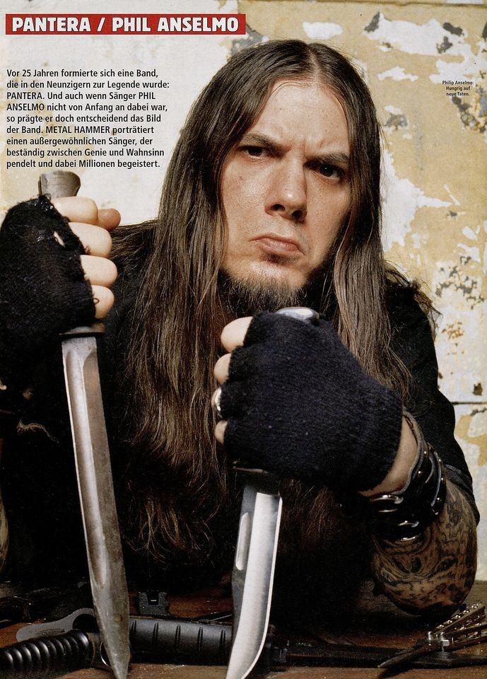 PHIL ANSELMO Mini POSTER / magazine Pin Up #14 german RARE Pantera