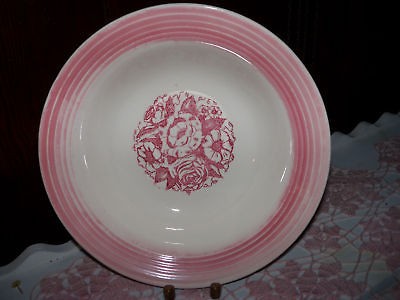 Cronin China Pink Floral Serving Vegetable Bowl