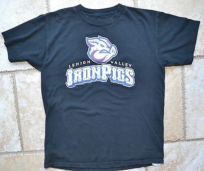 IRON PIGS GRAPHIC BLACK T SHIRT MENS COTTON MEDIUM FARM TEAM OF 