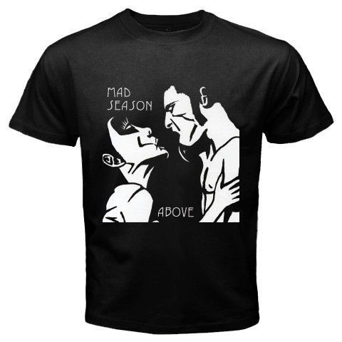 New MAD SEASON above Grunge Popular Rock Band Mens Black T Shirt 