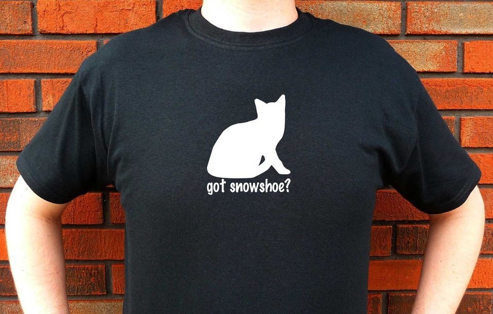 GOT SNOWSHOE? CAT GRAPHIC T SHIRT TEE