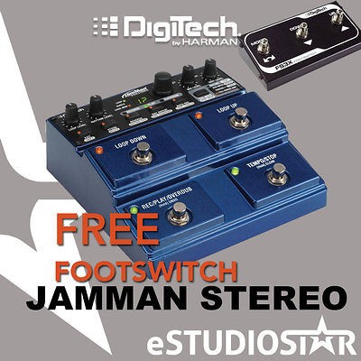 NEW DIGITECH JAMMAN STEREO LOOPER PEDAL W/ FREE FS3X FOOTSWITCH