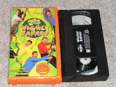 THE WIGGLES WIGGLY SAFARI ~STEVE IRWIN ANIMAL VHS VIDEO TAPE FREE U.S 