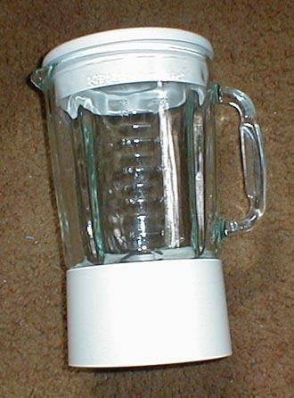   Glass Blender Jar 40oz Pitcher fits KSB5 Lid, Base & Blade White