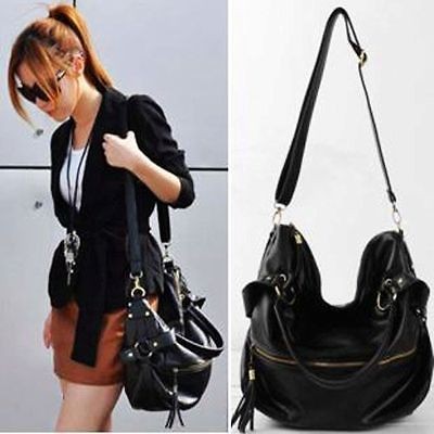   Korean Hobo PU Tassel Leather Handbag Shoulder Bag Large Capacity Z