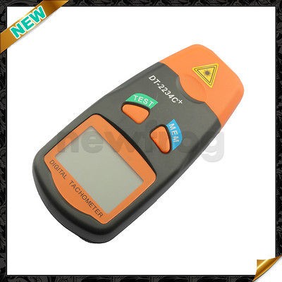 Handheld LCD Digital RPM Laser Photo Tachometer Non Contact Tach Meter 