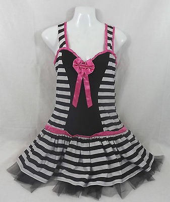 Womens Sexy Halloween Costume Prisoner Dress charades Large Convict 