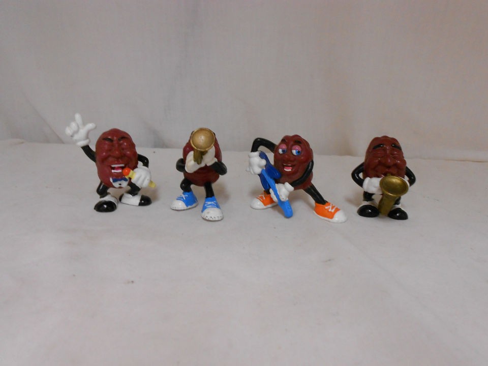 Lot 1~ 4 California Raisins~Band~T​rumpet, Saxophone,Micr​ophone 