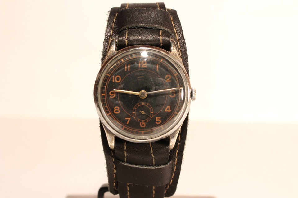 ART DECO SWISS MILITARY WW2 MENS MECHANICAL WATCH ANCRE CHRONOMETRE