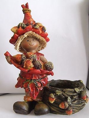 CUTE Thanksgiving Figurine Candle Holder Seasonal Decor