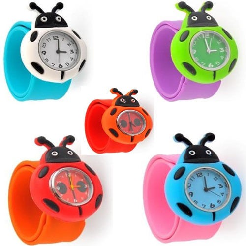   Flexible Free Srimp Jelly Silicon Coccinella Quartz Sports Wrist Watch