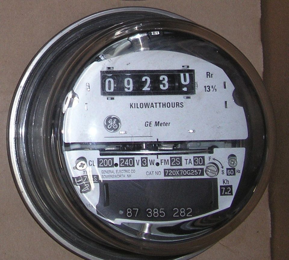 GE- ELECTRIC WATTHOUR METER (KWH) TYPE I70S, I-70S, FM 2S, 240V