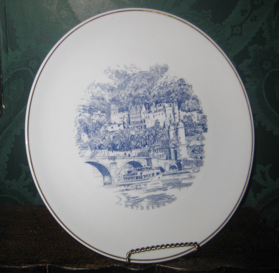 Heidelberg Germany Plate Porzellan Manufaktur Munchen About 9.5 