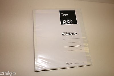 Icom IC 756Pro II HF XCVR SERVICE MANUAL in 3 RING BINDER