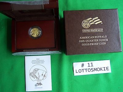 2008 W $10 1/4 Ounce .9999 American Buffalo Gold Coin Proof Box