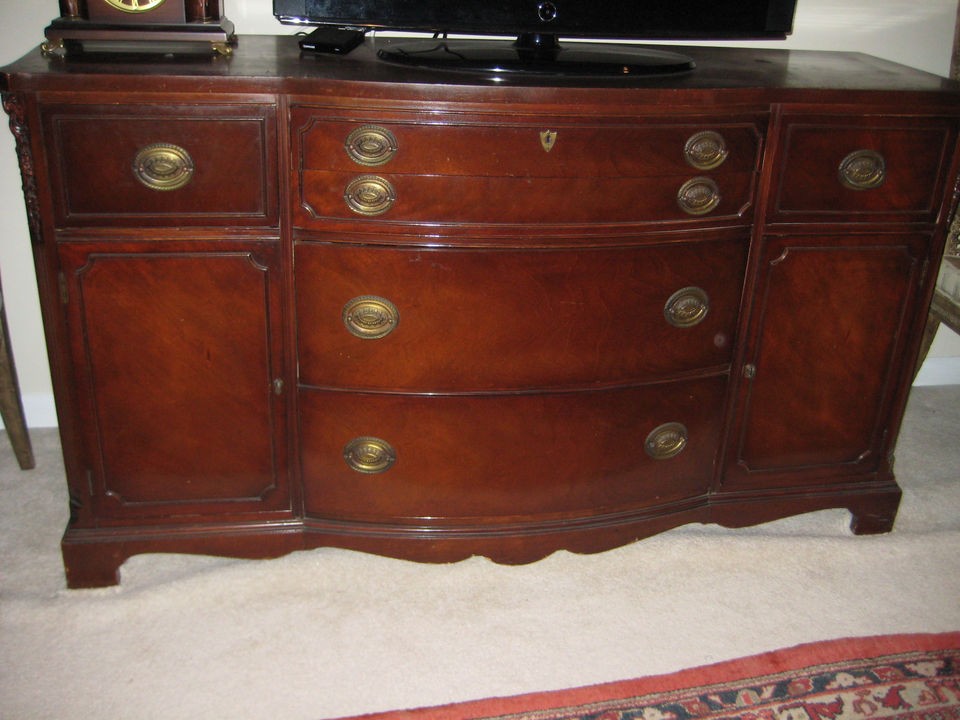 Vintage Mahogany 1940s Large Buffet