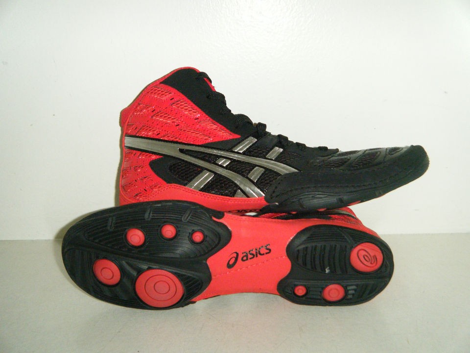 ASICS SPLIT SECOND Wrestling Boots Red/black Mens Sz 9 US New