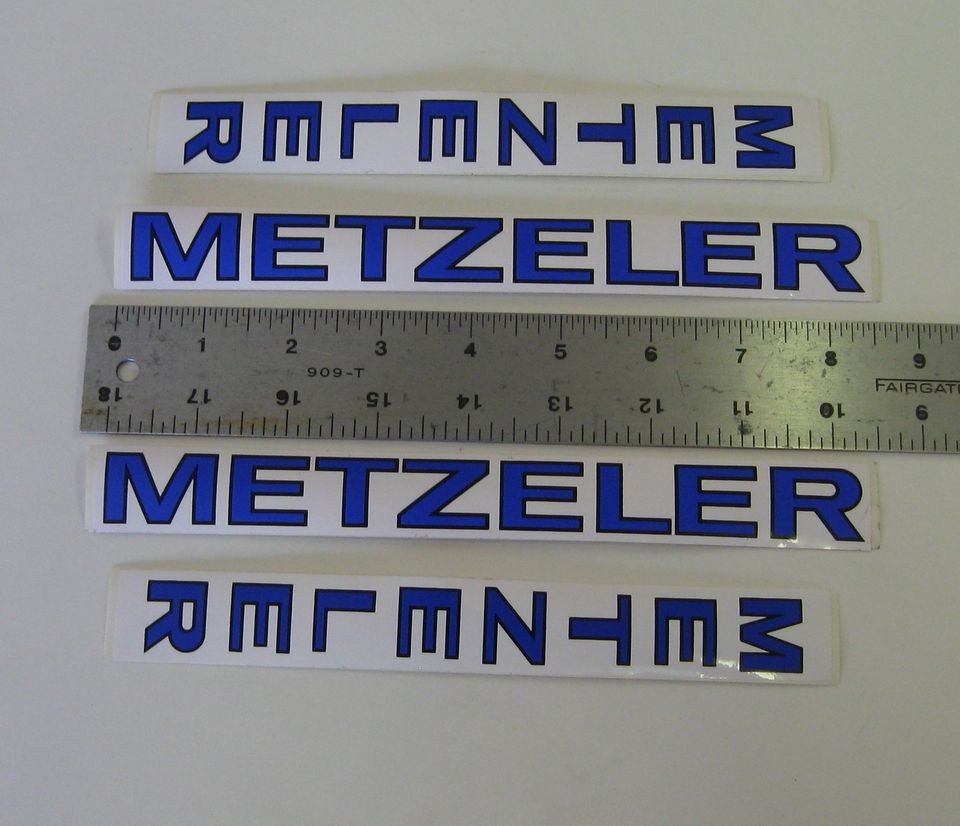 Vintage Motocross TT Flat Track Enduro Metzeler tire stickers 4 in all 