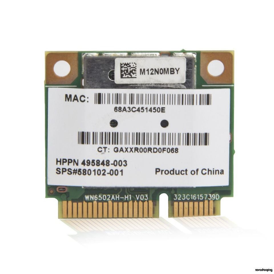 HP Atheros AR5BHB92 H AR9280 802.11 b/g/n Wireless PCIe Half Size Mini 